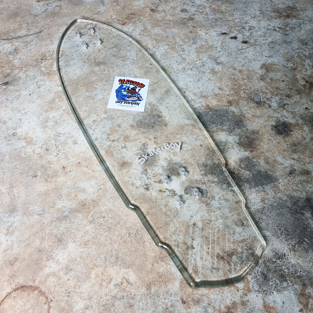 [0301] แผ่นสเก็ตบอร์ด อคิลิค หนา15mm 32-34นิ้ว เก็บขอบมน 3ทรง