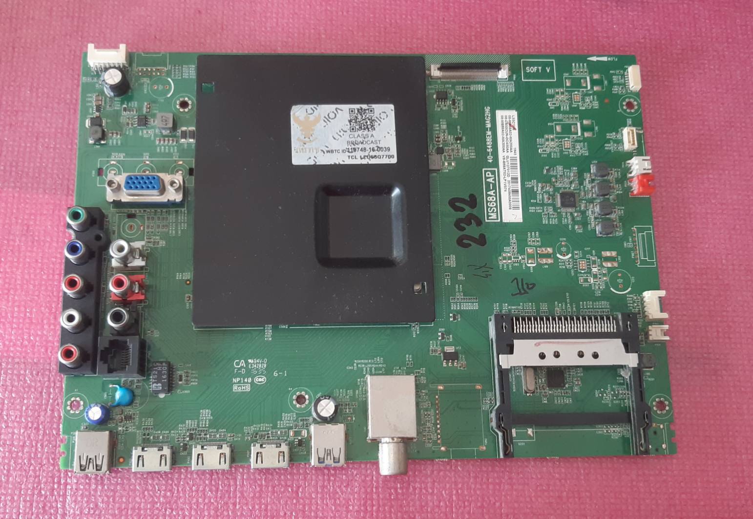 อันที่ 232 TCL LED55Q7700 ซีสเตร็ม 40-6488EM-MAG2HG ดีเทสแล้ว