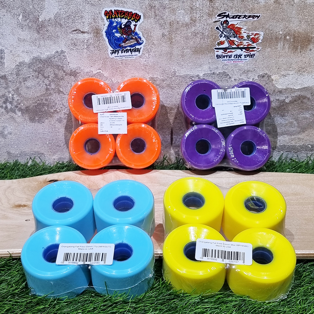 [0316][US] ล้อสเก็ตบอร์ด Orangatang รุ่น FAT FREE 65x37mm 77-86A ฟ้า ส้ม ม่วง เหลือง
