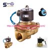 UW-20-Serie Solinoid valve 2/2 size 3/4" ทองเหลือง Pressure0-8 bar ใช้กับ น้ำ ลม น้ำมัน ไฟ 12V 24V 110V 220V ส่งฟรีทั่วประเทศ