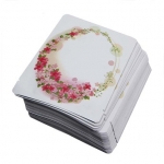 ซองฟอยล์ลายวงรีดอกไม้ 9x13cm แพ็ค100ชิ้น :004544