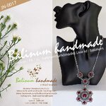 สร้อยคอเงินรมดำ ประดับพลอยแดง สไตล์โบฮีเมียนแอนทีค สวมใส่ง่ายตะขอเป็นก้ามปู ดูเก๋และสวยงามมากค่ะ เงิน,แดง (Silver,Red)