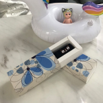 กล่องกระดาษแบบถาดเลื่อนสีขาวลายดอกไม้สีฟ้า 5x10.8x3 cm. 50 ชิ้น :005003