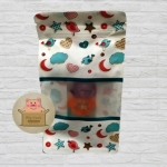 ถุงซองซิปล็อคสีขาวลายก้อนเมฆ พระจันทร์ หัวใจ ดาว นก ขนาด 10x19+3cm 50 ชิ้น รหัสสินค้า: 005730