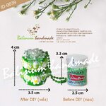 เคสยาดม DIY เรซิ่นสวนดอกไม้ ยาดมพิมเสนน้ำสำลี ตราโป๊ยเซียน (กระปุก 8 CC.) งานเคส DIY โดย บาลีนัมป์แฮนด์ เป็นงานเรซิ่นแท้100% เขียว (Green)