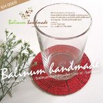 (ราคาต่อชิ้น) ที่รองแก้วลูกปัดแฮนด์เมด มีหลายสีให้เลือก ดูเก๋และสวยงามมากค่ะ เนื่องจากเป็นงานทำมือ แต่ละสีเลยมีจำนวนชิ้นไม่เยอะ หมดแล้วคือหมดเลยนะคะ แดง (Red)