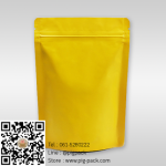 ซองซิปฟอยล์เนื้อด้านตั้งได้สีเหลือง 100 ชิ้น