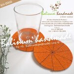 (ราคา 1 คู่) ที่รองแก้วลูกปัดแฮนด์เมด มีหลายสีให้เลือก ดูเก๋และสวยงามมากค่ะ เนื่องจากเป็นงานทำมือ แต่ละสีเลยมีจำนวนชิ้นไม่เยอะ หมดแล้วคือหมดเลยนะคะ ส้ม (Orange)