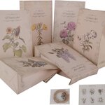 ถุงซองกระดาษขยายข้างตั้งได้ลายดอกไม้ (คละลาย) 12x6x22 cm. 6 ชิ้น : 005573