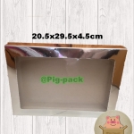 กล่องกระดาษสีเงิน ขนาด20.5x29.5x4.5cm(แพ็ค25ชิ้น) : 006749