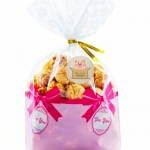 ถุงพลาสติกD.I.Y ผูกลวดสีชมพูแบบตั้งได้ ขนาด 13x19+5 cm. 50 ชิ้น 006028