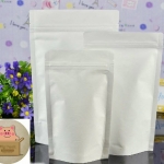 ซองซิปฟอยล์เนื้อดเงาตั้งได้สีขาว 100ชิ้น