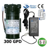 ปั๊มอัด (ผลิต) 300GPD WE-YES + หม้อแปลงไฟ 24VDC + ข้อต่อ