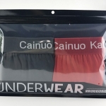 ถุงซองซิปUnderwearสีดำ หน้าใสหลังทึบ ขนาด24.4x17.8cm. แพ็ค50ชิ้น :004583