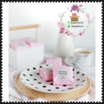 ถุงซองซีลขยายข้างสีชมพูลายHANDMADE ขนาด5.5x13.5+3cm แพ็ค100ชิ้น: 006560