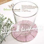 (ราคาต่อชิ้น) ที่รองแก้วลูกปัดแฮนด์เมด มีหลายสีให้เลือก ดูเก๋และสวยงามมากค่ะ เนื่องจากเป็นงานทำมือ แต่ละสีเลยมีจำนวนชิ้นไม่เยอะ หมดแล้วคือหมดเลยนะคะ ชมพู (Pink)