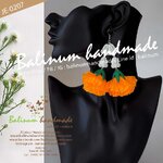 ต่างหูมาลัยอุบะดอกรัก ดอกดาวเรือง โดย บาลีนัมป์แฮนด์เมด ดูเก๋และสวยงามมากค่ะ เหลือง,ขาว (Yellow,White)