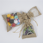 ถุงผ้าสีน้ำตาลมีช่องมองเห็นสินค้า 25 ชิ้น (คลิกเพื่อเลือกขนาด)