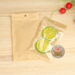 ถุงซองซิปหน้าใสหลังกระดาษคราฟแบมีรูแขวน 100 ชิ้น (คลิกเพื่อเลือกขนาด)