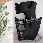 เครื่องประดับชุดไทย สร้อยสังวาลย์กลมเงิน จี้เข็มกลัดดอกกุหลาบ งานฉลุลาย ดูคลาสิคและสวยงามมากค่ะ เงิน (Silver)