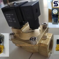 SLP-20-220V Solenoid valve 2/2 size 3/4" ทองเหลือง แรงดันสูง 16 บาร์ ไฟ 220v ใช้กับ ลม น้ำ น้ำมัน แก๊ส จาก Taiwan ส่งฟรีทั่วประเทศ