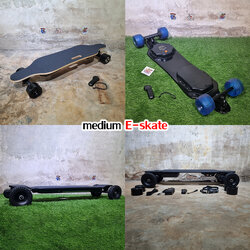 0400 สเก็ตบอร์ดไฟฟ้า รุ่นกลาง ล้อใหญ่ วิ่งนาน ทำความเร็วได้ รับประกัน 3เดือน มีหลายรุ่นให้เลือก มีอะไหล่เปลี่ยน