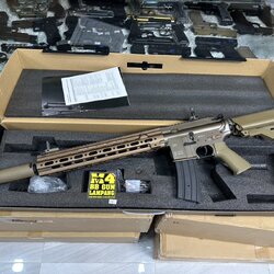 E&C 106 S2 : HK 416 D Geissele 14.5 สีทราย บอดี้โลหะ
