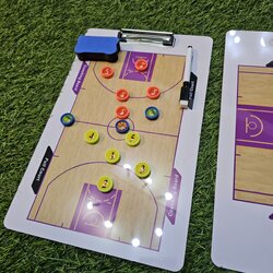 กระดานวางแผนแม่เหล็ก บาสเก็ตบอล แบบอะคริลิค 2หน้า