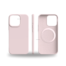 Silicone premium with magsafe case (baby pink colors) 