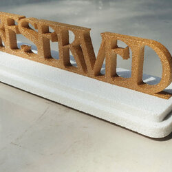 ป้ายจองโต๊ะ ป้าย RESERVED TABLE SIGN เนื้อหินทรายเทียม พื้นผิวขรุขระ มีเอกลักษณ์โดดเด่น