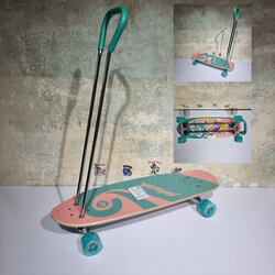 [0201] สเก็ตบอร์ด สกู๊ตเตอร์ เด็กเล็ก หักเล่น 3in1 มีแฮน หน้า หลัง ถอดแฮนเป็นเซิฟสเก็ต 3-6ขวบ