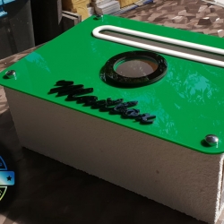 ตู้จดหมายอะคริลิคสีเขียว ช่องมองmailboxดำ