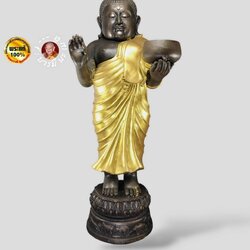 พระบูชาพระสังกัจจายน์ยืนถือบาตร ประทานพร จีวรทาทอง หลวงปู่หงษ์ พรหมปัญโญ