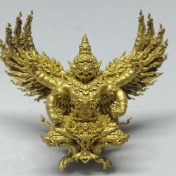 ครุฑ ดวงตรามหาเดช เนื้อ : ทองระฆังโบราณยิงทราย