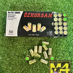 ลูกแบลงค์กันOzkursan Ammunition 9mm 380R ปลอกลูกสีทอง 1กล่อง/50นัด