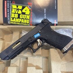 WE - Glock 35 G-Force T1 เฟรมดำ สไลด์ดำ ท่อทอง