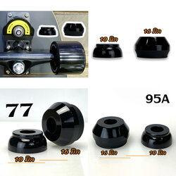 [0312] บูชชิ่งสูตร77 เซิร์ฟสเก็ต ทรงโอ่ง โคน 16 10mm 95A หนึบแน่น surf skate สึดำ