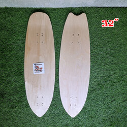 [0301] บอร์ดไม้ surf skate ขนาด 32" แผ่นเรียบ มีเทลหลัง เจาะ6รู เล่นง่าย คล่องตัว