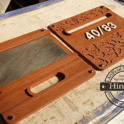 ตู้รับจดหมายฝังกำแพง สีส้มอิฐลายใบไม้