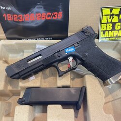 WE - Glock 35 G-Force T1 เฟรมดำ สไลด์ดำ ท่อเงิน
