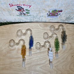 [1005] บัวผัน Wax Dab hash ขนาด 14mm ลงสี ทรงกลม twist ระบายความร้อน