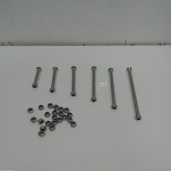 [0309] น็อตยึดทรัค stainless steel ยาว 70-100mm ตัวผู้พร้อมตัวเมีย ไม่เป็นสนิม (ตัวเมียเล็ก)