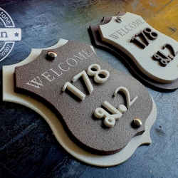 ป้ายบ้านเลขที่วินเทจ แบบโลห์2แบบ