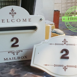 ชุดตู้รับจดหมายและป้ายบ้านเลขที่ เลขที่2 สินค้าแนววินเทจสวยๆ