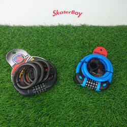 [0901] ที่ล็อคจักรยาน รหัส5ตัว ลวดสลิงหุ้มพลาสติก