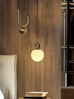 โคมไฟแขวน K900-1 โมเดิร์นหรู ทรงโค้งลูกแก้วสวยงาม