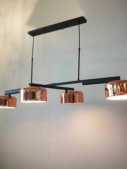 โคมไฟห้อย 8109-4 สีโรสโกลด์ โมเดิร์น ปรับหมุนได้