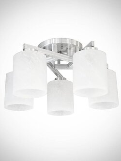 โคมไฟเพดาน 8157/5 เรียบหรูด้วยแก้วขาว ดีไซน์โมเดิร์นทันสมัย