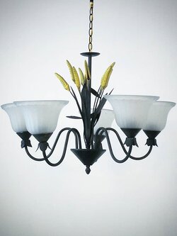 โคมไฟระย้า 8032/5 สไตล์วินเทจตกแต่งรวงข้าว