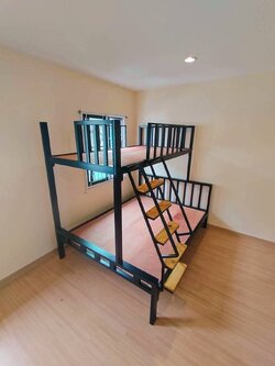 AA100 เตียงเหล็ก 2 ชั้น ชั้นล่าง 5ฟุต ชั้นบน 3.5ฟุต